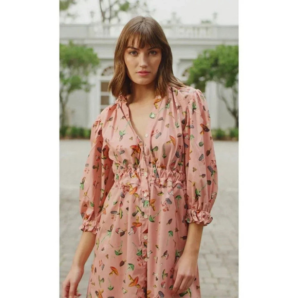 Never a Wallflower Dresses & Skirts - NWT Never A Wallflower Pink Mushroom Elastic Collar Dress $326